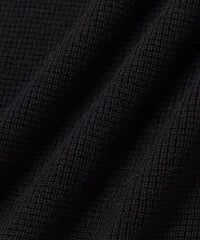Alex Merino Wool Open Placket Polo Dusty - Black