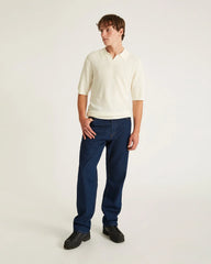 Alex Merino Wool Open Placket Polo Dusty - Ivory