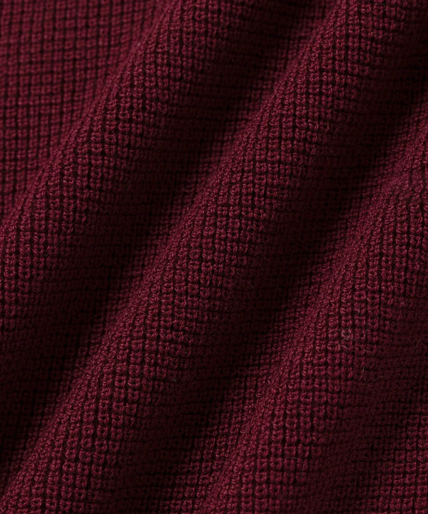 Alex Merino Wool Open Placket Polo Dusty - Rhubarb