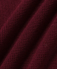 Alex Merino Wool Open Placket Polo Dusty - Rhubarb