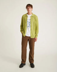 Jahmad Linen Long Sleeve Polo - Fern