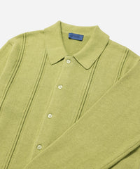 Jahmad Linen Long Sleeve Polo - Fern