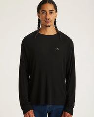 Merino Jersey Standard LS Tee - Black