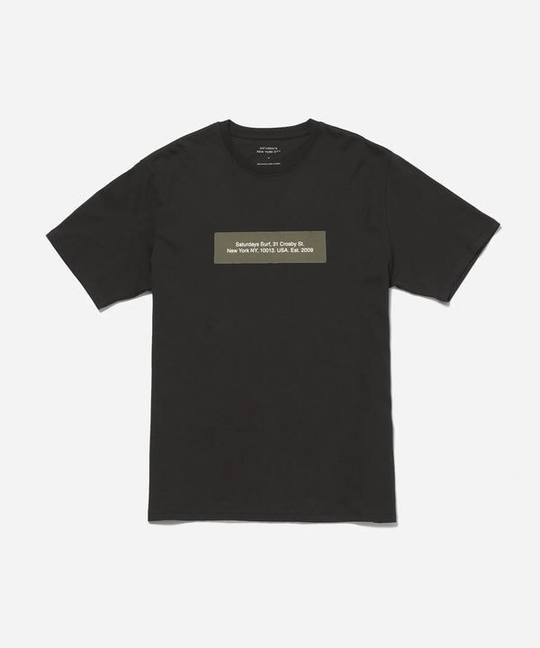 Saturdays Block Standard SS Tee - Black