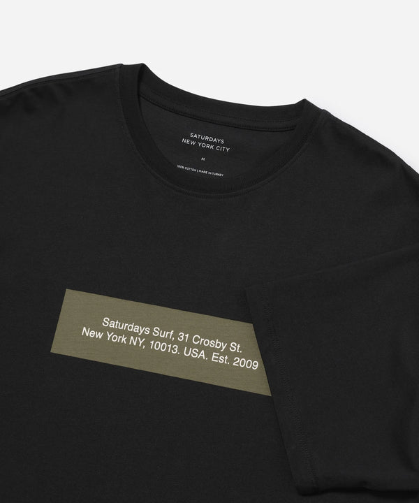 Saturdays Block Standard SS Tee - Black
