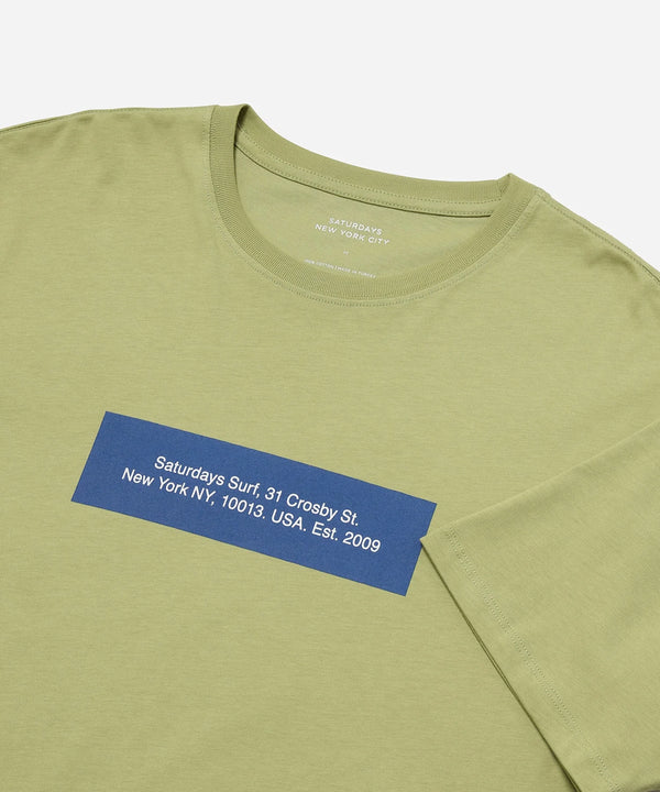 Saturdays Block Standard SS Tee - Fern