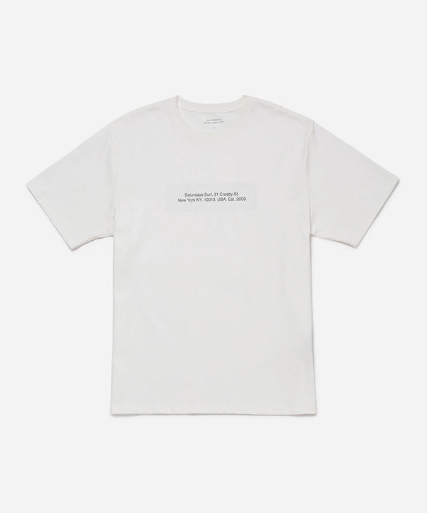 Saturdays Block Standard SS Tee - Ivory
