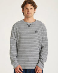Striped Waffle Relaxed LS Tee - Bungee