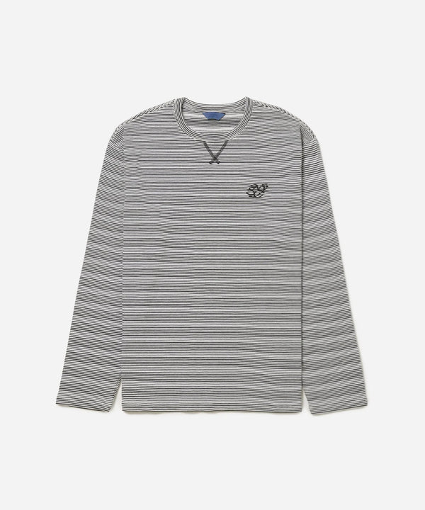 Striped Waffle Relaxed LS Tee - Bungee