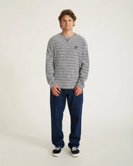 Striped Waffle Relaxed LS Tee - Bungee