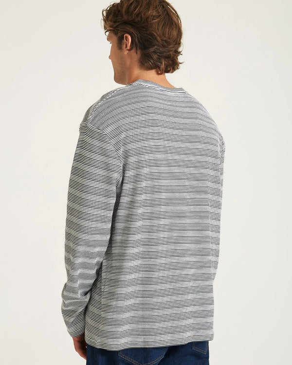 Striped Waffle Relaxed LS Tee - Bungee