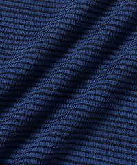 Striped Waffle Relaxed LS Tee - Limoges