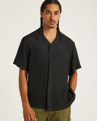 York Mini Houndstooth Short Sleeve Shirt - Black