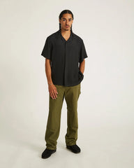 York Mini Houndstooth Short Sleeve Shirt - Black